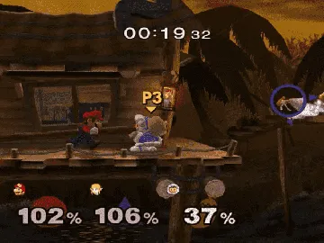 Super Smash Bros screen shot game playing